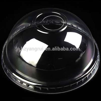 New design disposable plastic PET Milkshake dome lid