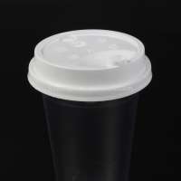 Disposable plastic PET lid for coffee paper cup